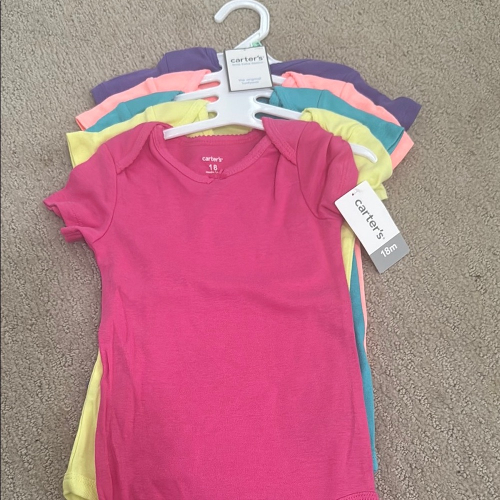 Carter's Pink Short Sleeve Tee Soft Cotton Crew Neck